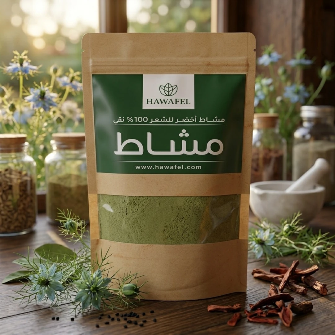 مشاط أخضر للشعر